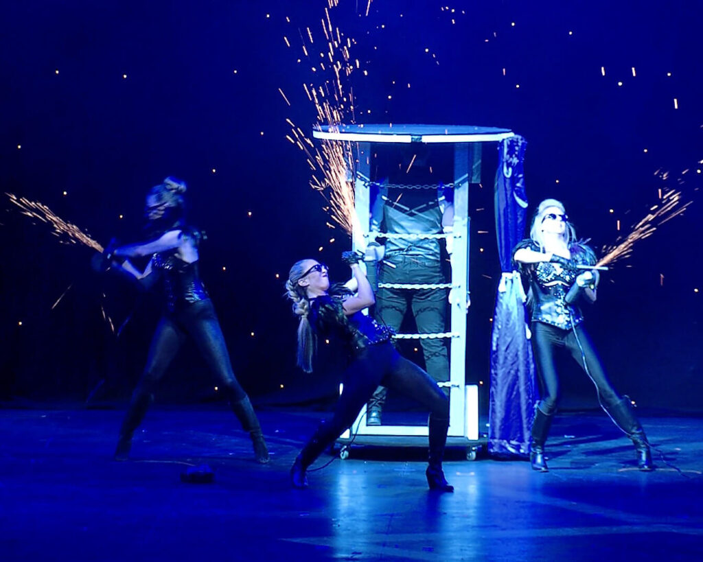 illusion shows with pyrotechnics